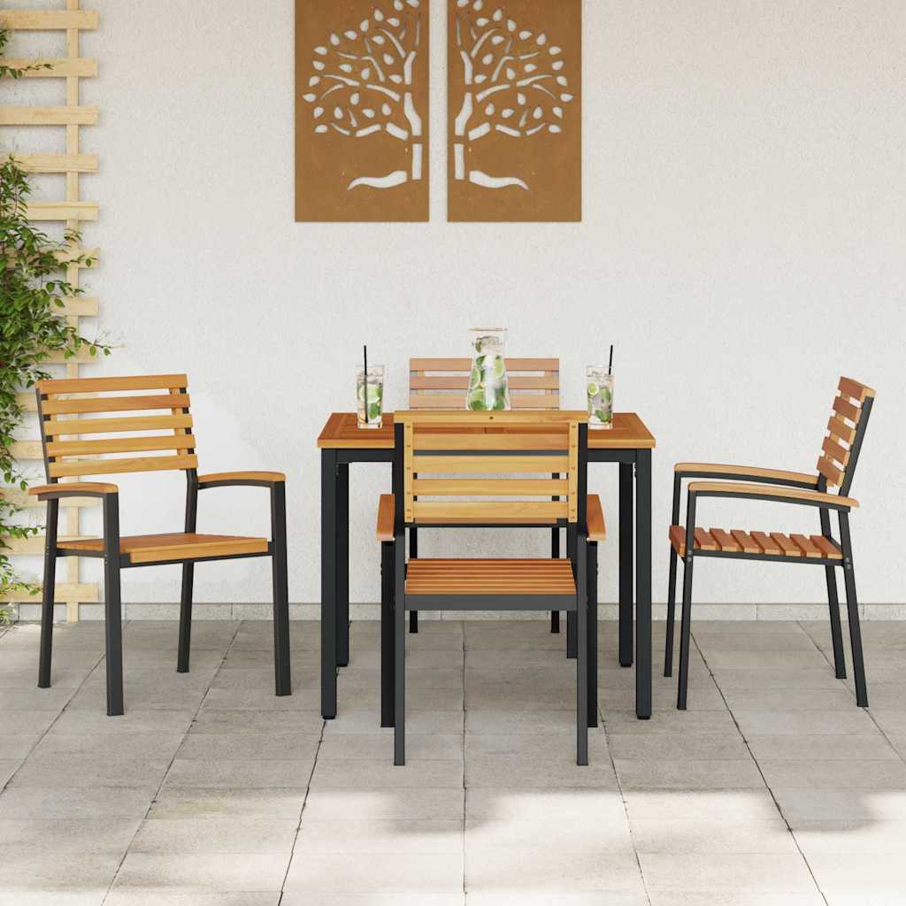 8721102817588_mo-im_en_hd_2 vidaXL Garden Dining Set 5 pcs Black and brown 90 x 90 x 75 cm - Image 4