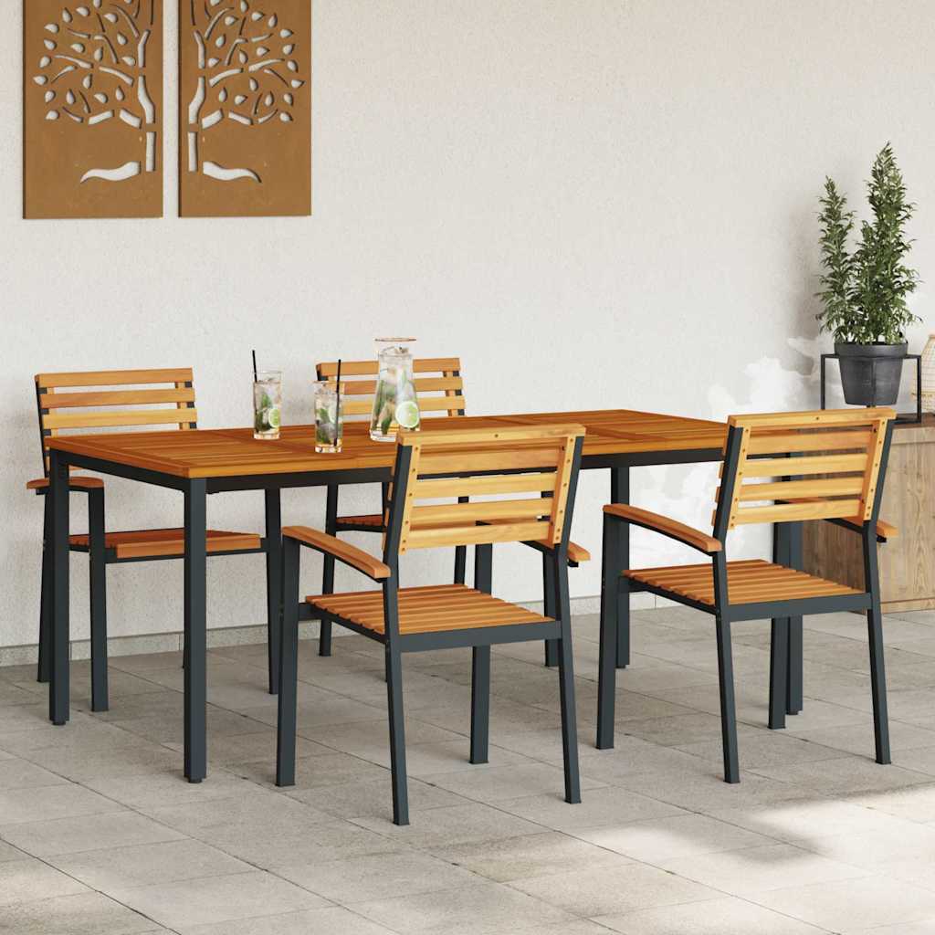 8721102817618_mo-im_en_hd_2 vidaXL Garden Dining Set 5 pcs Black and brown 180 x 90 x 75 cm - Image 4