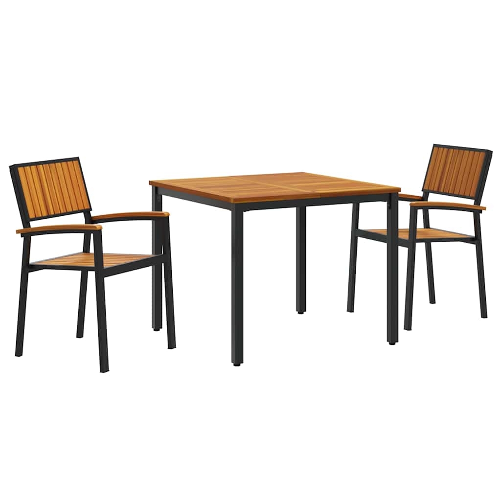 8721102817731_wbg-an-m_en_hd_3 vidaXL Garden Dining Set 3 pcs Black and brown 90 x 90 x 75 cm - Image 2