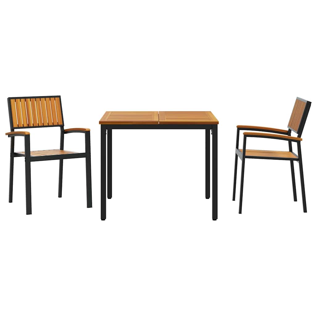 8721102817731_wbg-fr_en_hd_4 vidaXL Garden Dining Set 3 pcs Black and brown 90 x 90 x 75 cm - Image 7