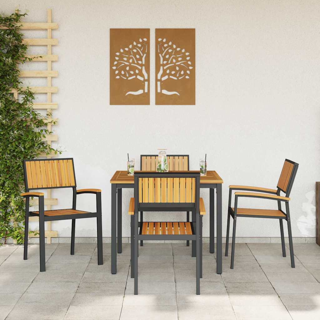 8721102817748_mo-im_en_hd_2 vidaXL Garden Dining Set 5 pcs Black and brown 90 x 90 x 75 cm - Image 4