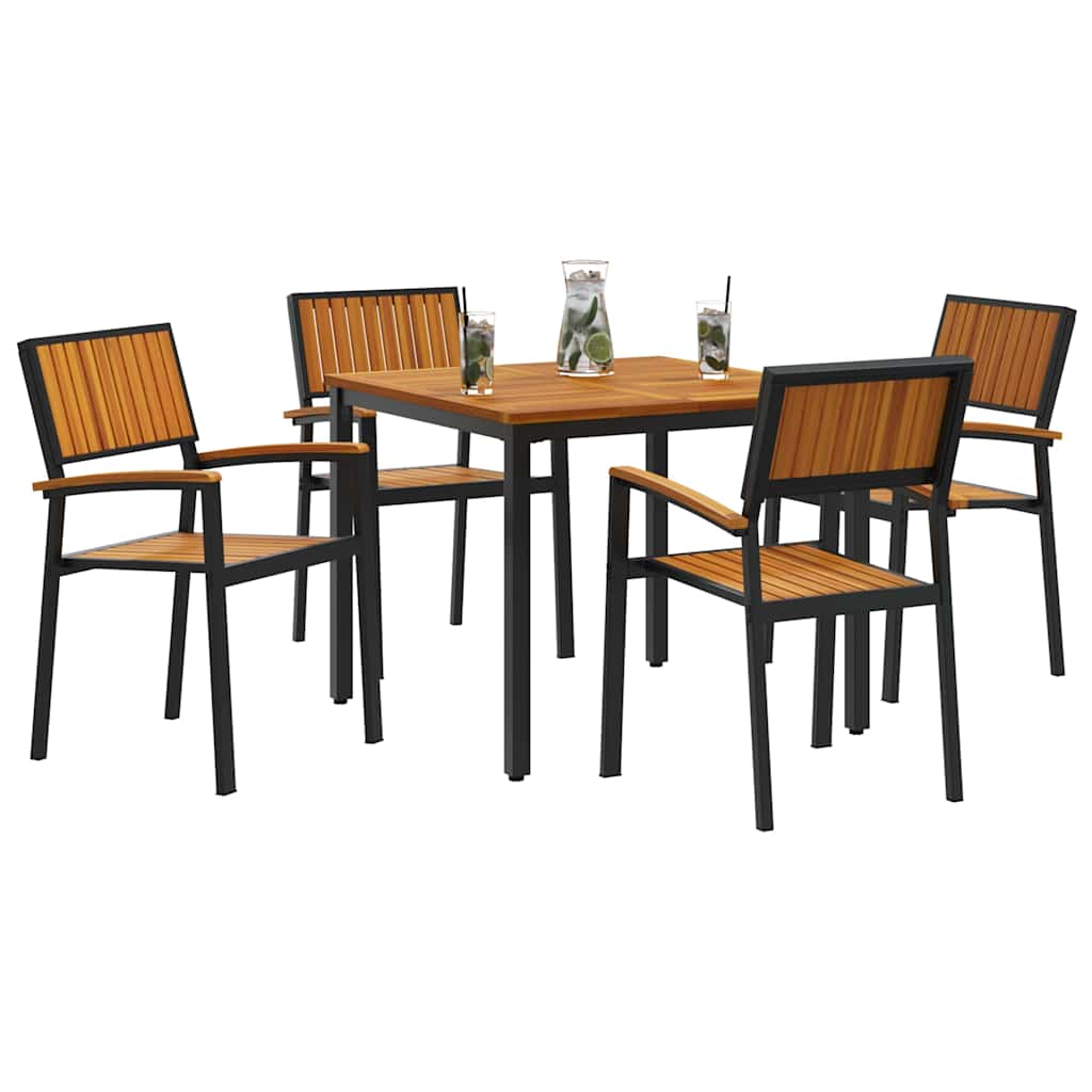 8721102817748_wbg-mo_en_hd_1 vidaXL Garden Dining Set 5 pcs Black and brown 90 x 90 x 75 cm - Image 3