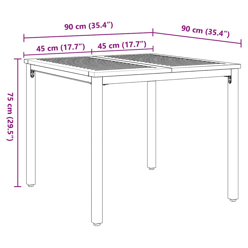 8721102817748_wbg-siz_en_hd_2 vidaXL Garden Dining Set 5 pcs Black and brown 90 x 90 x 75 cm - Image 12