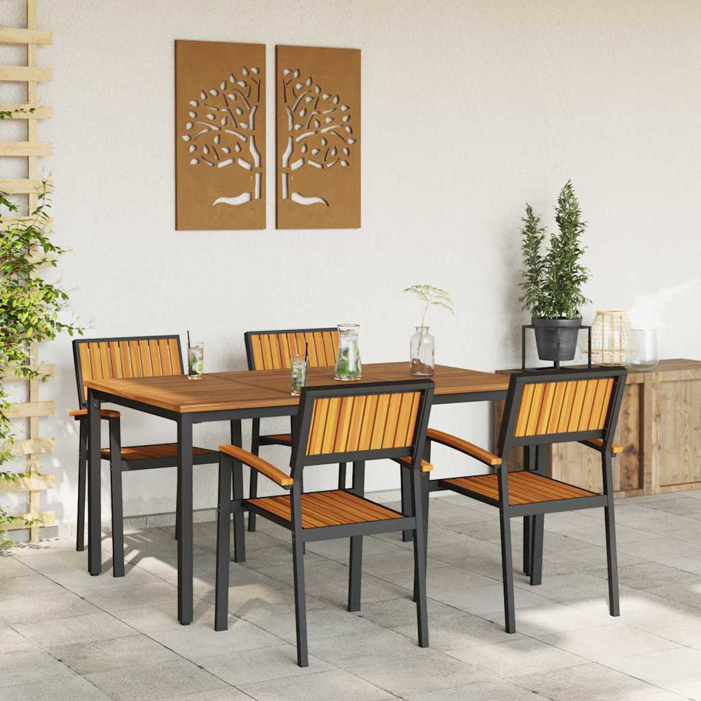 8721102817755_mo-im_en_hd_2 vidaXL Garden Dining Set 5 pcs Black and brown 150 x 90 x 75 cm - Image 4