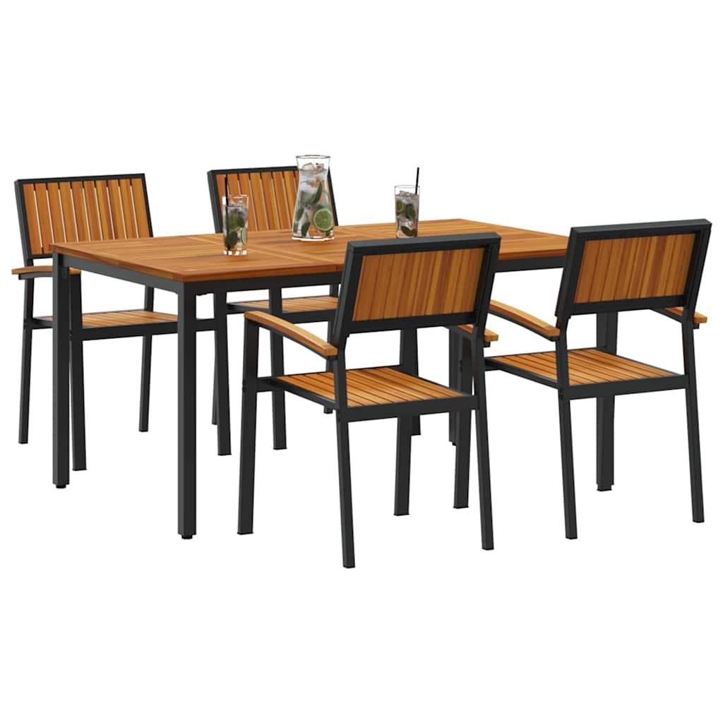 8721102817755_wbg-mo_en_hd_1 vidaXL Garden Dining Set 5 pcs Black and brown 150 x 90 x 75 cm - Image 3