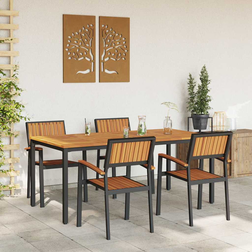 8721102817779_mo-im_en_hd_2 vidaXL Garden Dining Set 5 pcs Black and brown 180 x 90 x 75 cm - Image 4
