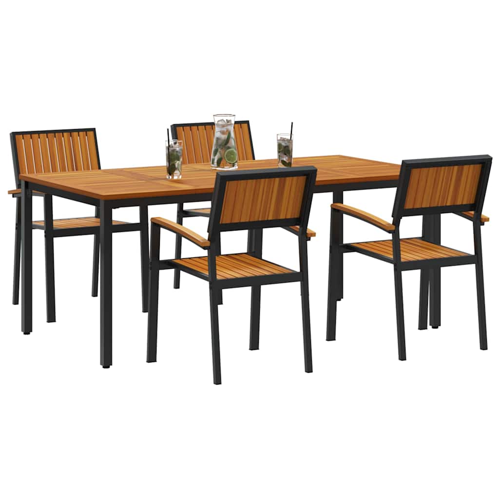 8721102817779_wbg-mo_en_hd_1 vidaXL Garden Dining Set 5 pcs Black and brown 180 x 90 x 75 cm - Image 3