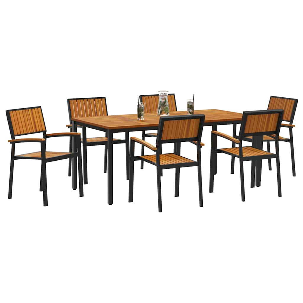 8721102817786_wbg-mo_en_hd_1 vidaXL Garden Dining Set 7 pcs Black and brown 180 x 90 x 75 cm - Image 3