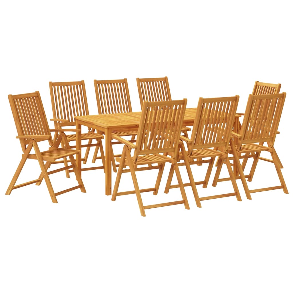 8721102822322_a_en_hd_1 vidaXL 9 Piece Garden Dining Set Solid Wood Acacia - Image 2