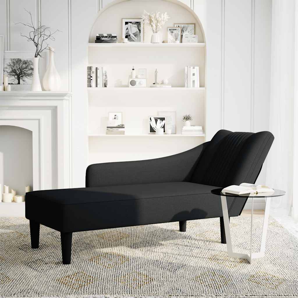 8721102822704_g_en_hd_1 vidaXL Chaise Lounge with Right Armrest Black Fabric - Image 2