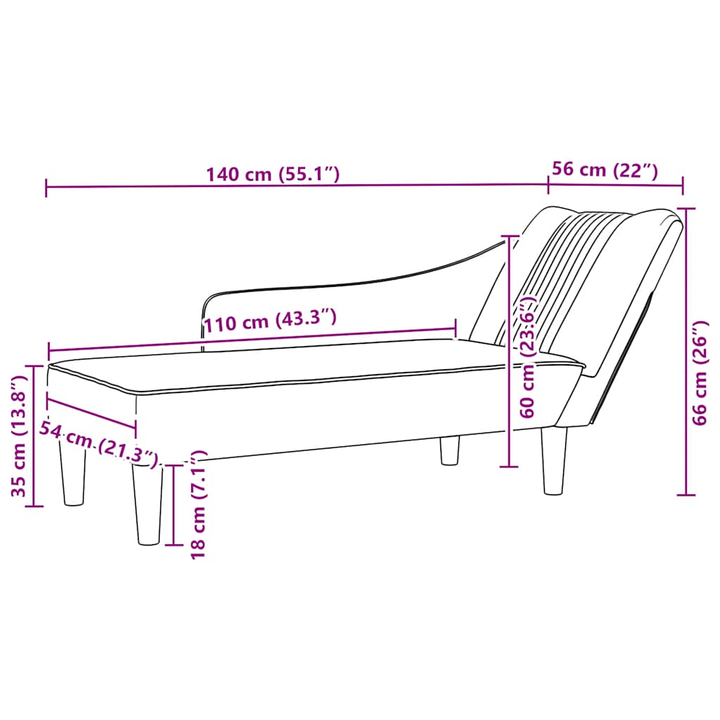 8721102822704_g_en_hd_8 vidaXL Chaise Lounge with Right Armrest Black Fabric - Image 9