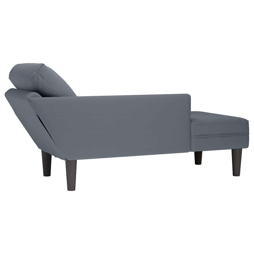 8721102822766_g_en_hd_5 vidaXL Chaise Lounge with Pillow and Right Armrest Dark Grey Velvet - Image 6