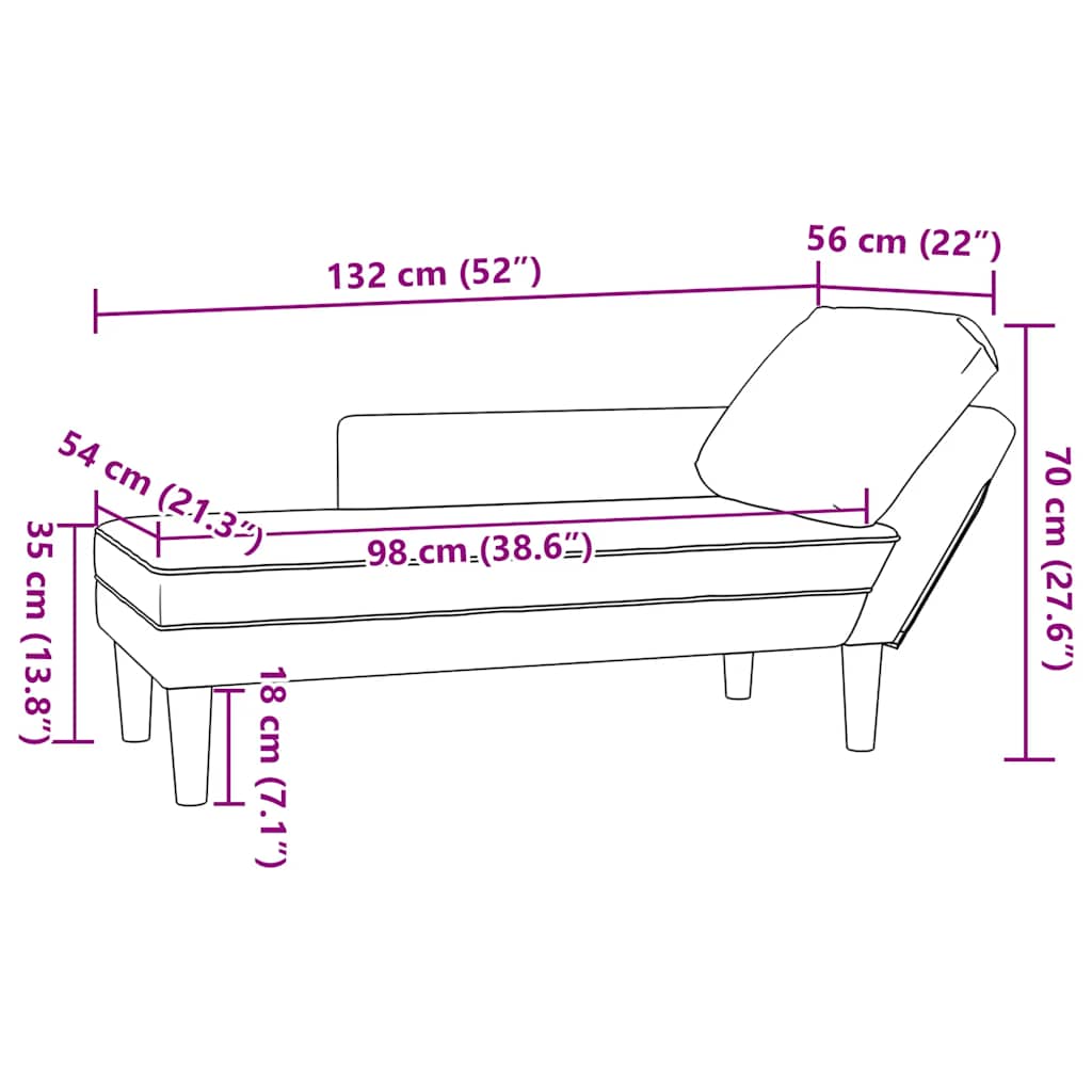 8721102822766_g_en_hd_8 vidaXL Chaise Lounge with Pillow and Right Armrest Dark Grey Velvet - Image 9