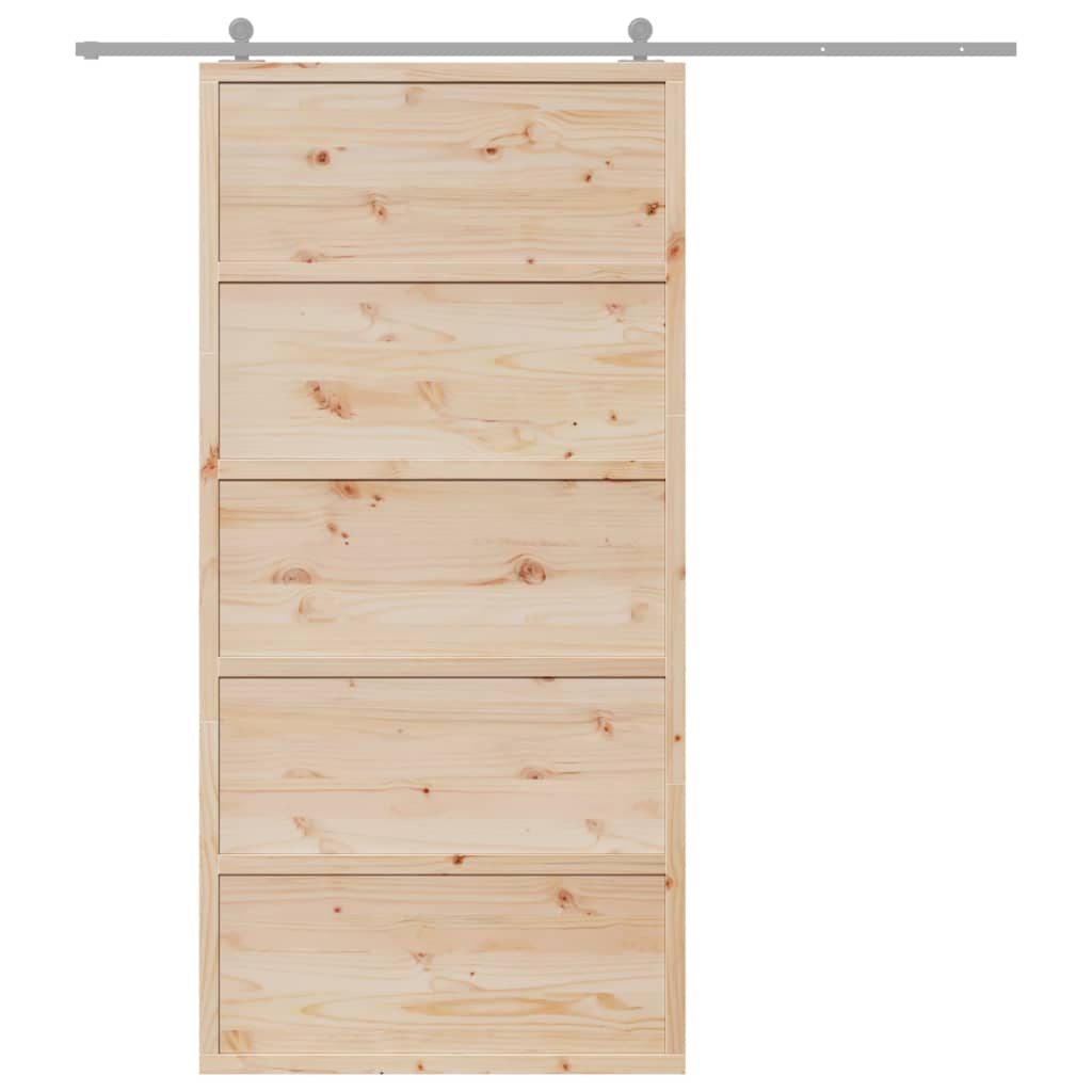 8721102822964_g_en_hd_1 vidaXL Barn Door 100x208 cm Solid Wood Pine - Image 3
