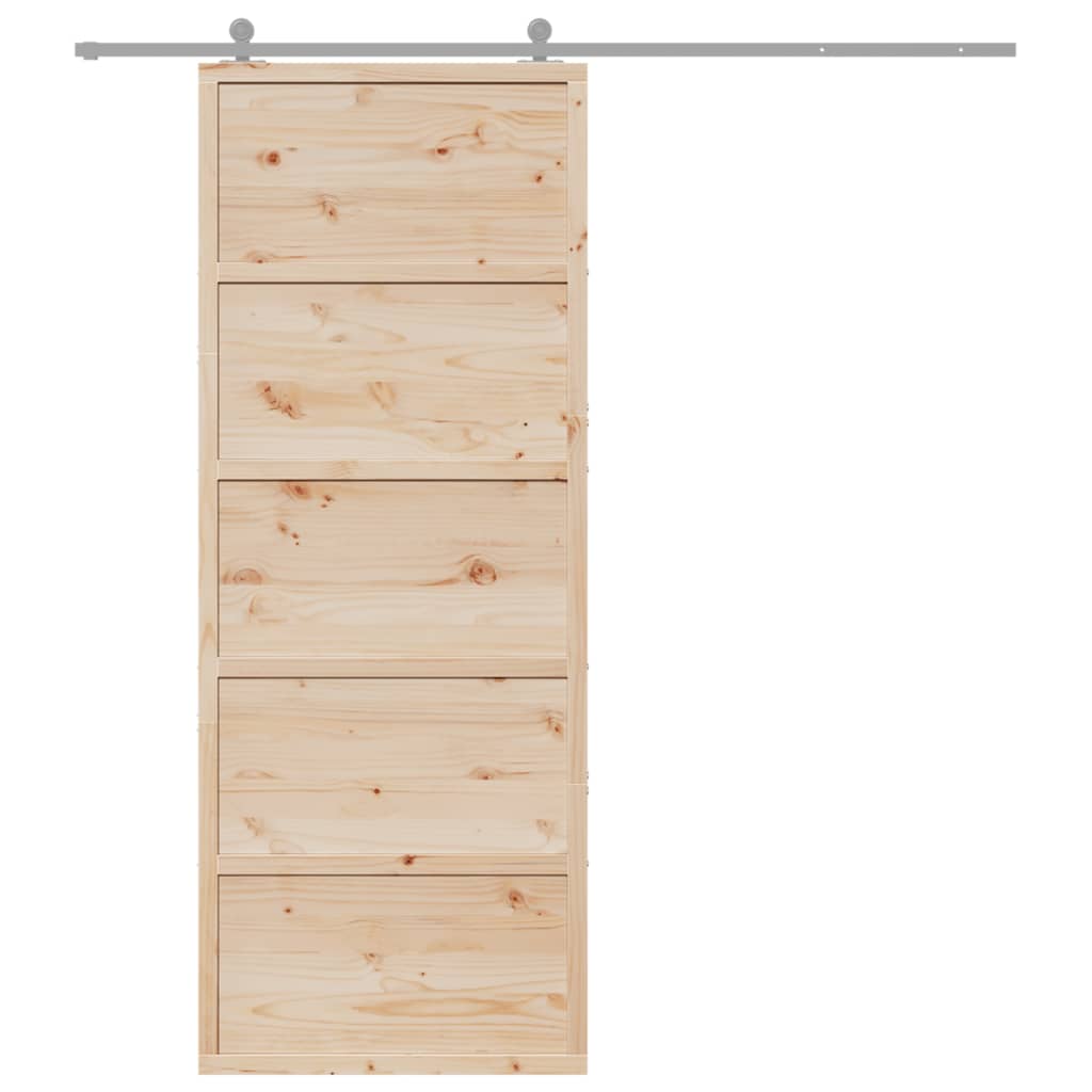 8721102823022_g_en_hd_1 vidaXL Barn Door 80x208 cm Solid Wood Pine - Image 3