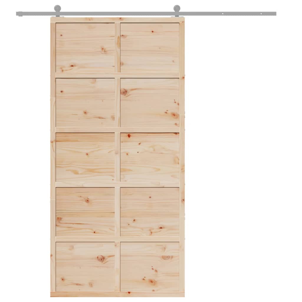 8721102823053_g_en_hd_1 vidaXL Barn Door 100x208 cm Solid Wood Pine - Image 3