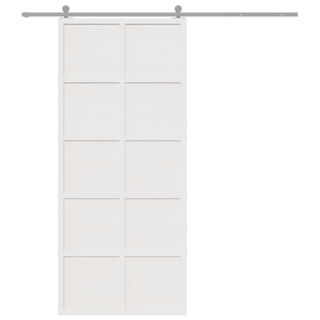 8721102823091_g_en_hd_1 vidaXL Barn Door White 90x208 cm Solid Wood Pine - Image 3