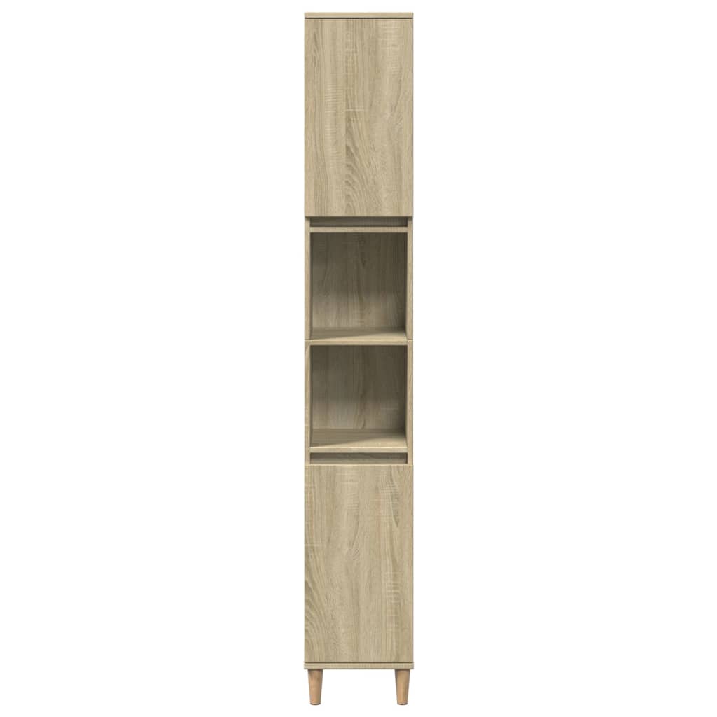 8721102823343_g_en_hd_2 vidaXL Bathroom Cabinet Sonoma Oak 30x30x190 cm Engineered Wood - Image 4