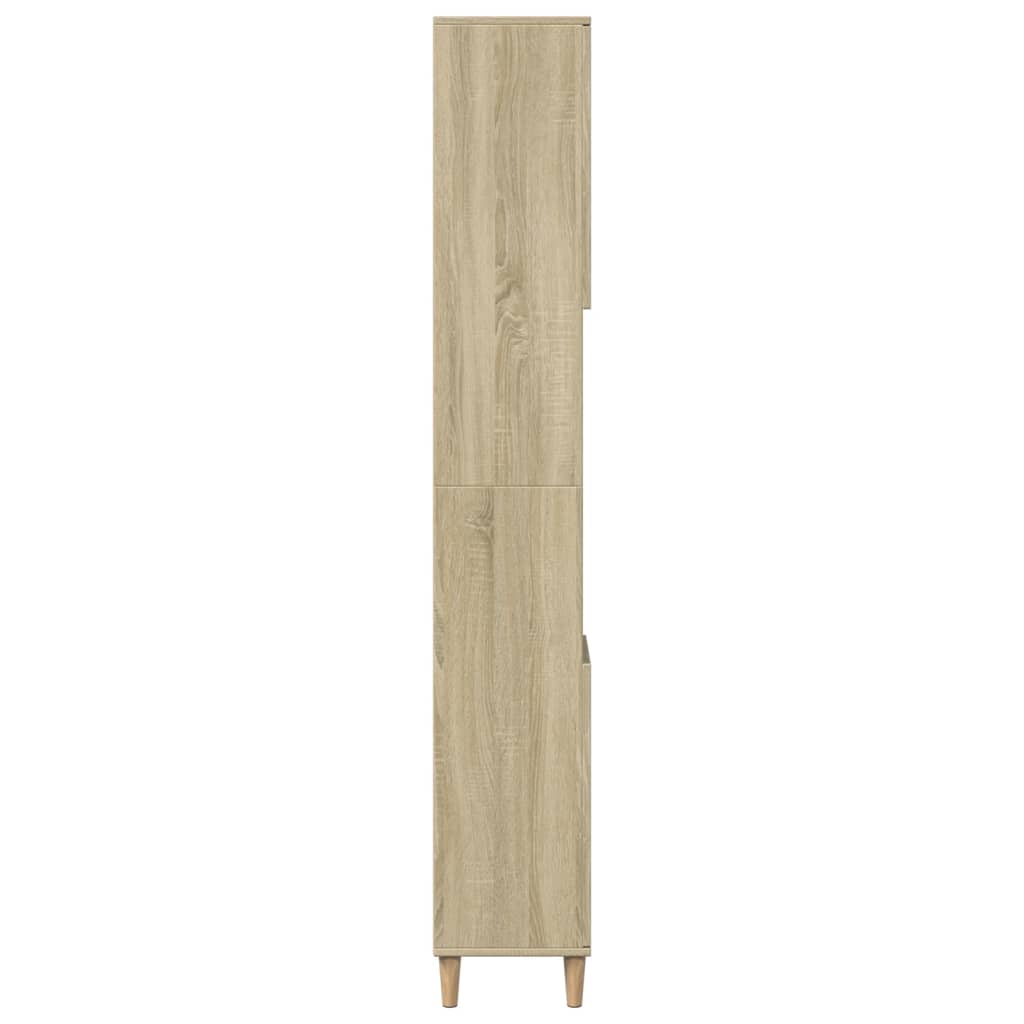 8721102823343_g_en_hd_3 vidaXL Bathroom Cabinet Sonoma Oak 30x30x190 cm Engineered Wood - Image 5