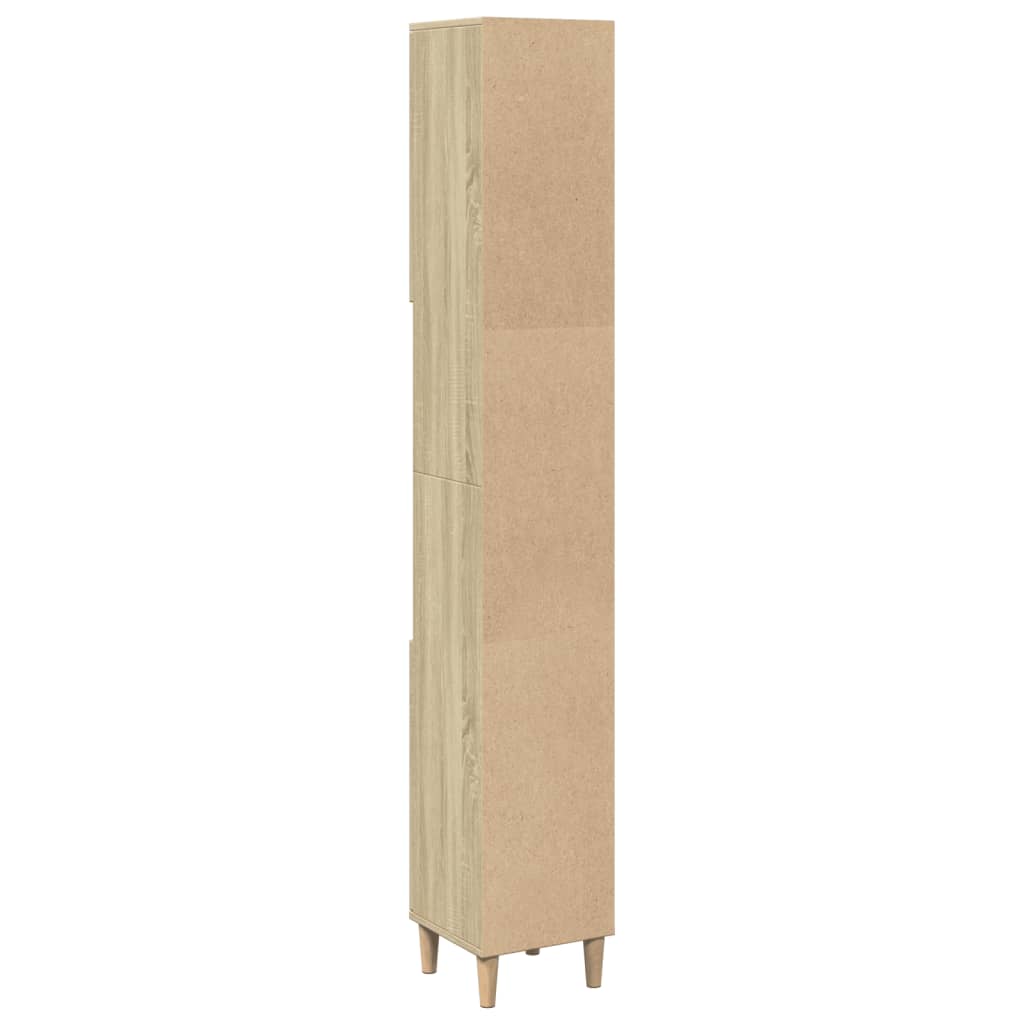 8721102823343_g_en_hd_4 vidaXL Bathroom Cabinet Sonoma Oak 30x30x190 cm Engineered Wood - Image 6