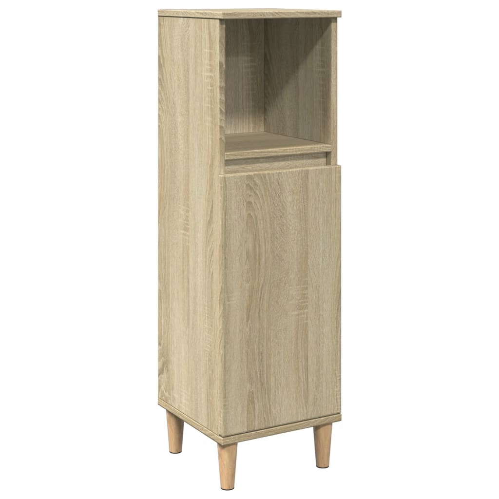 8721102823350_a_en_hd_1 vidaXL Bathroom Cabinet Sonoma Oak 30x30x100 cm Engineered Wood - Image 2