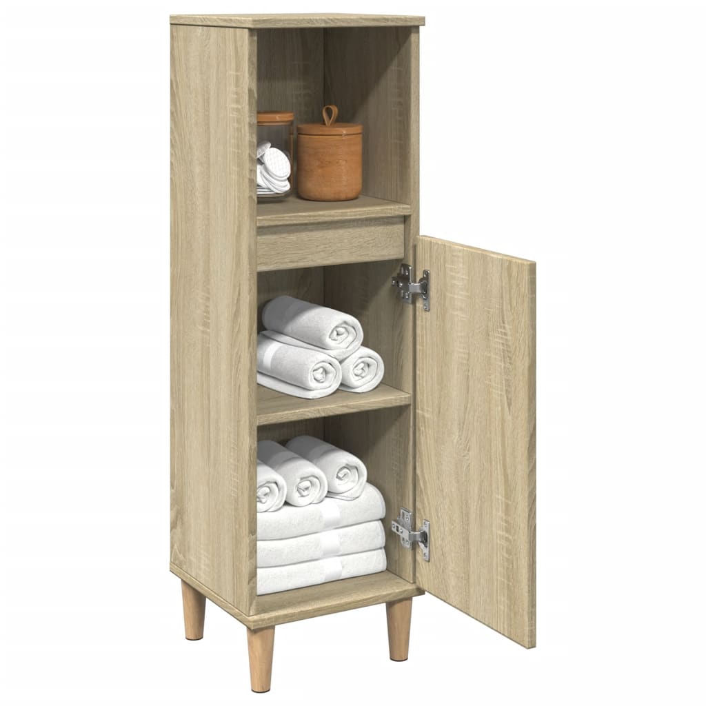 8721102823350_g_en_hd_1 vidaXL Bathroom Cabinet Sonoma Oak 30x30x100 cm Engineered Wood - Image 4