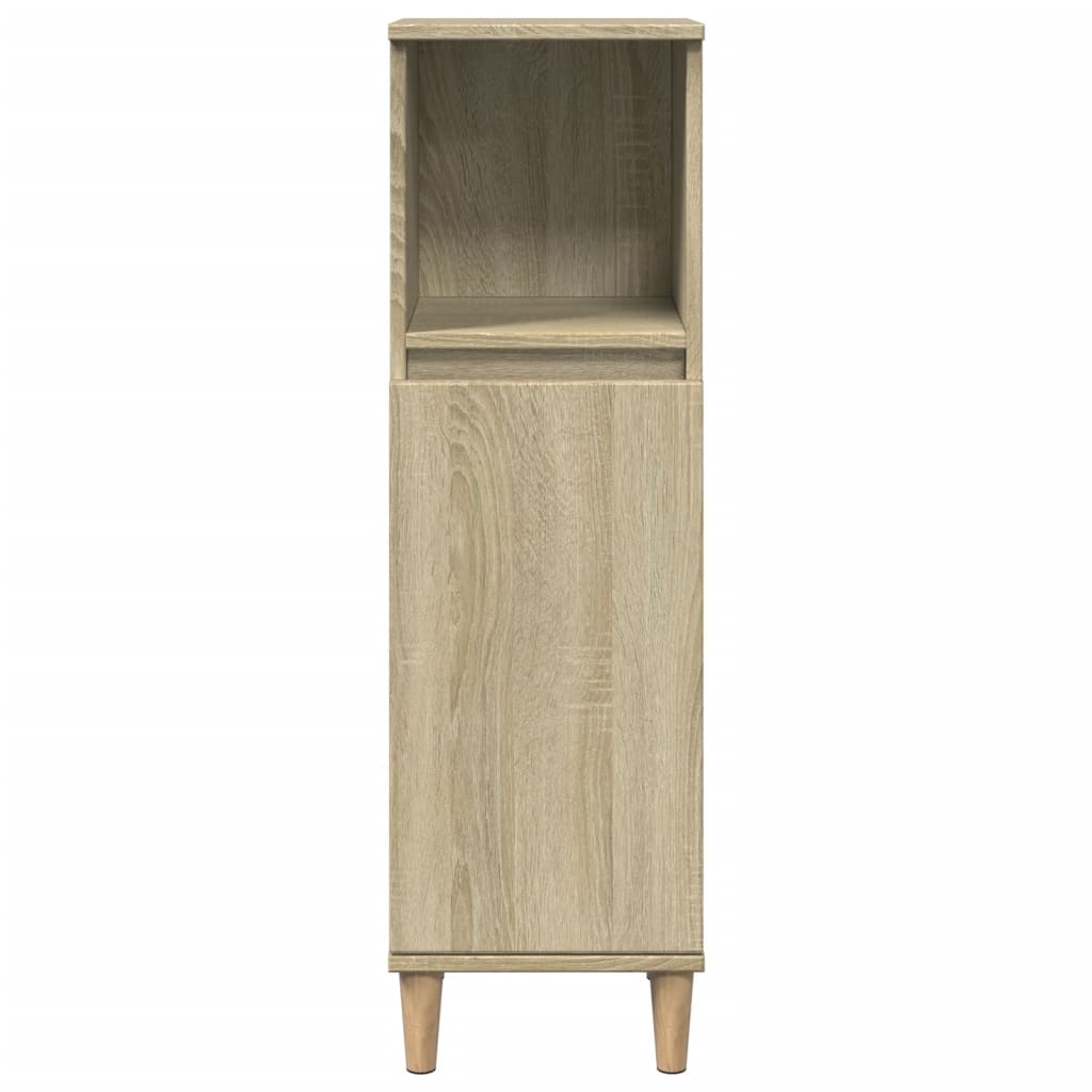 8721102823350_g_en_hd_2 vidaXL Bathroom Cabinet Sonoma Oak 30x30x100 cm Engineered Wood - Image 5