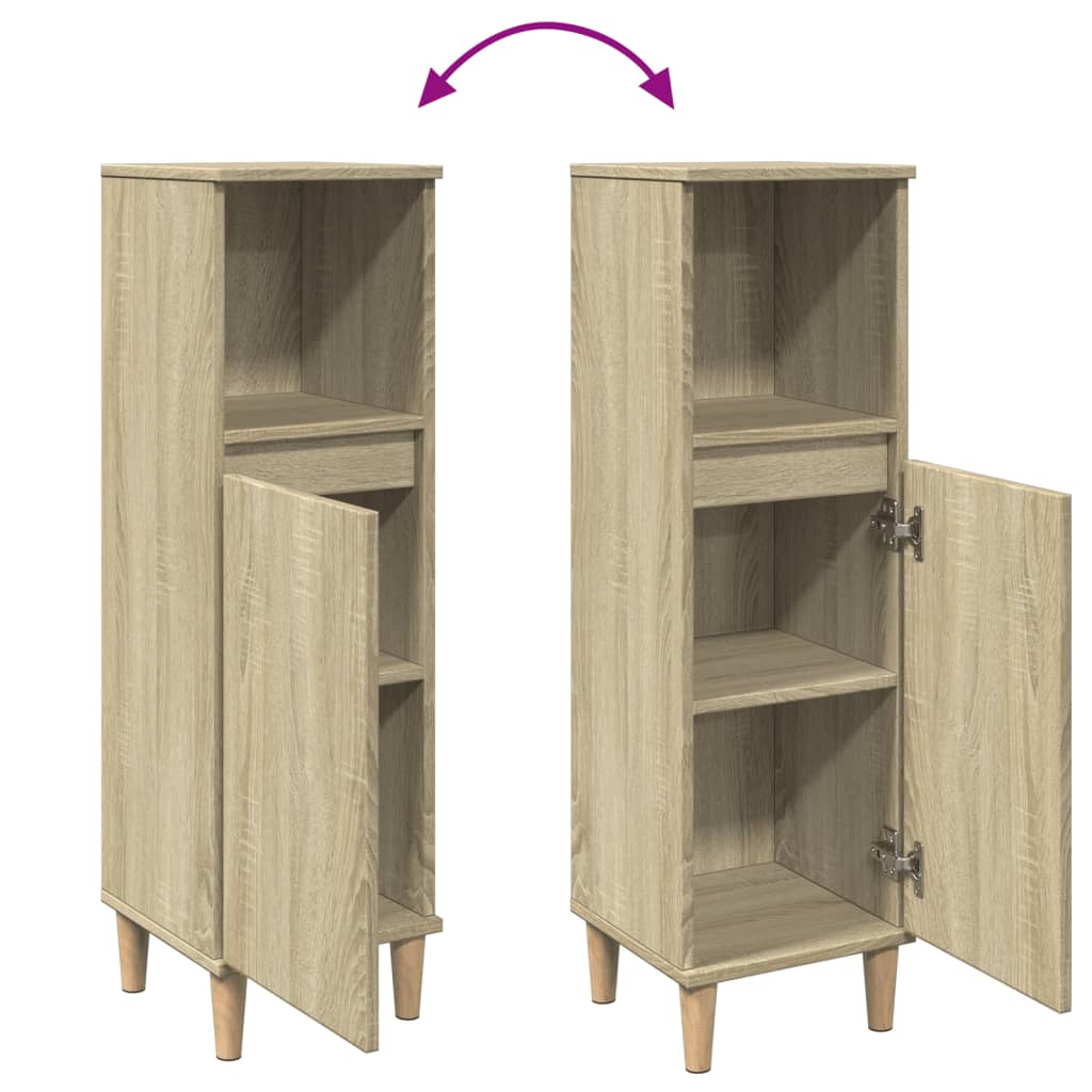 8721102823350_g_en_hd_5 vidaXL Bathroom Cabinet Sonoma Oak 30x30x100 cm Engineered Wood - Image 8