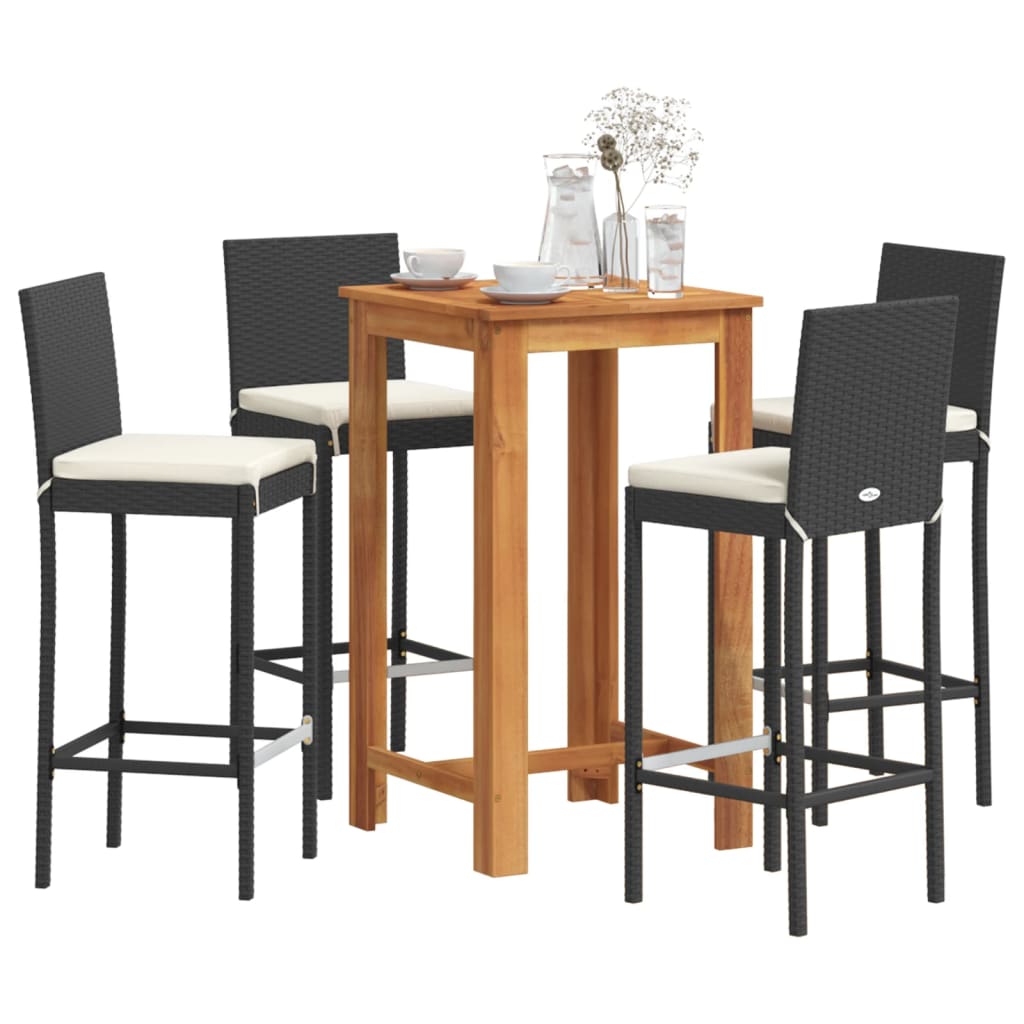 8721102834301_m_en_hd_1 vidaXL 5 Piece Garden Bar Set Black Solid Wood Acacia and Poly Rattan - Image 1