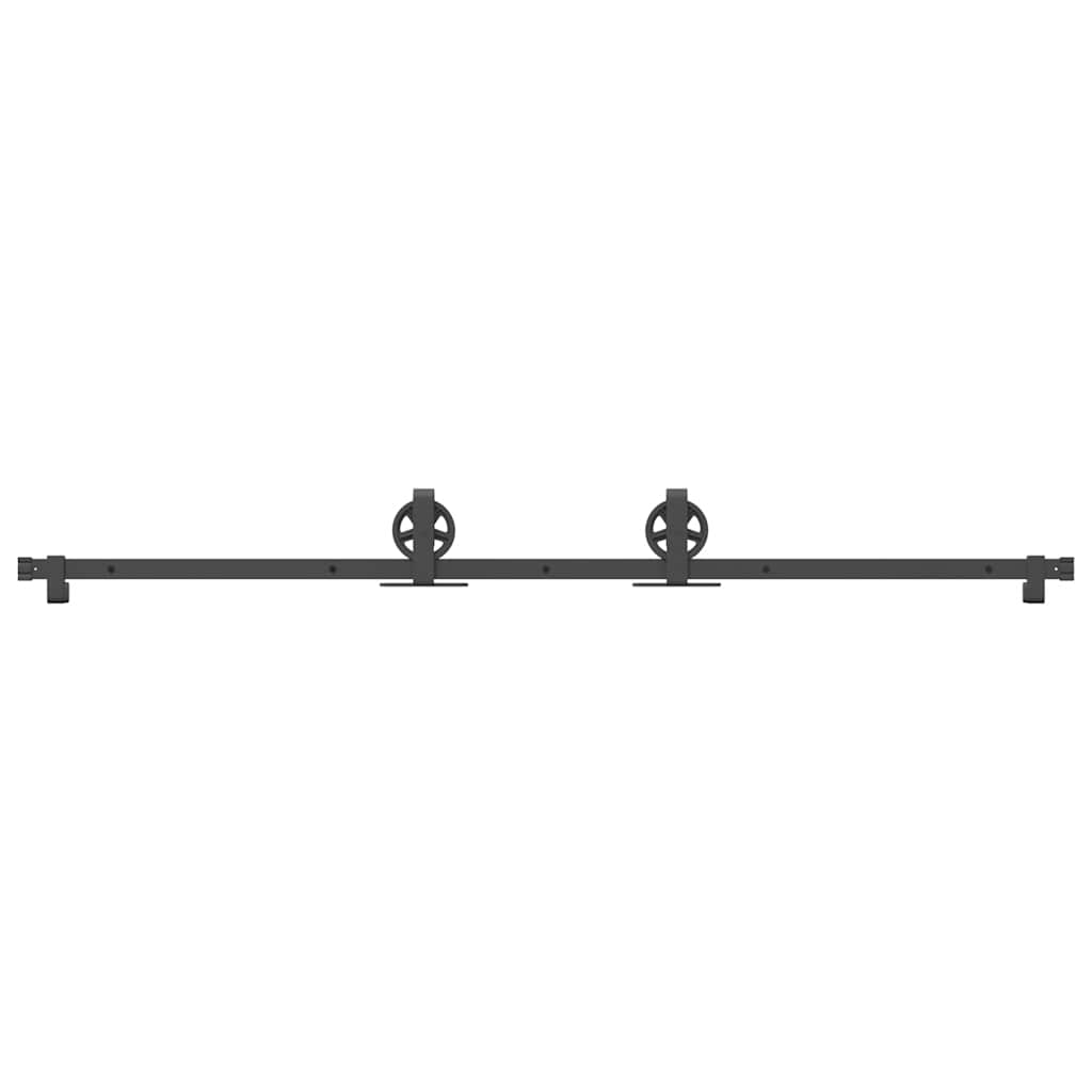 8721102849367_a_en_hd_1 vidaXL Sliding Door Hardware Kit 200 cm Steel Black - Image 2