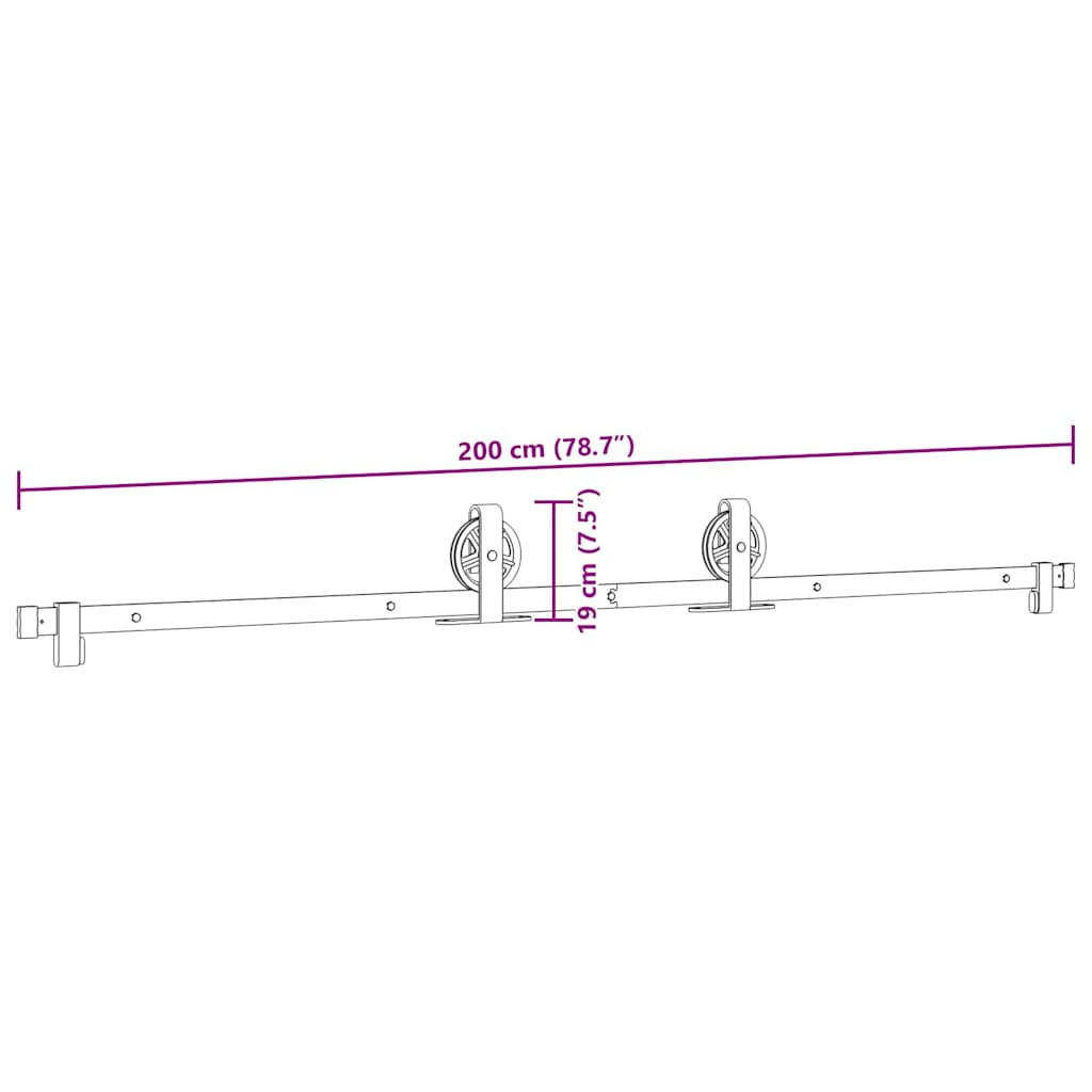 8721102849367_g_en_hd_10 vidaXL Sliding Door Hardware Kit 200 cm Steel Black - Image 12