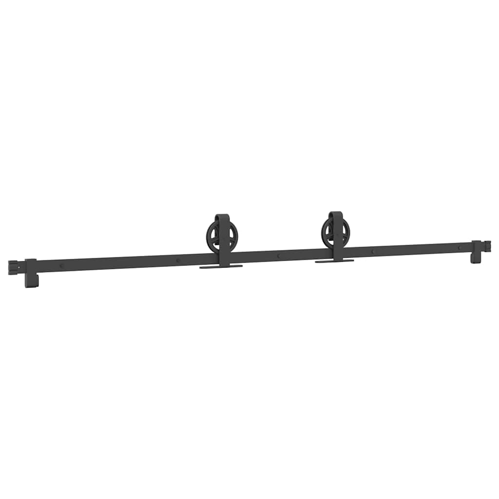 8721102849367_g_en_hd_2 vidaXL Sliding Door Hardware Kit 200 cm Steel Black - Image 4
