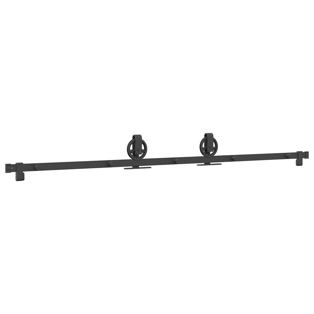 8721102849367_g_en_hd_5 vidaXL Sliding Door Hardware Kit 200 cm Steel Black - Image 7