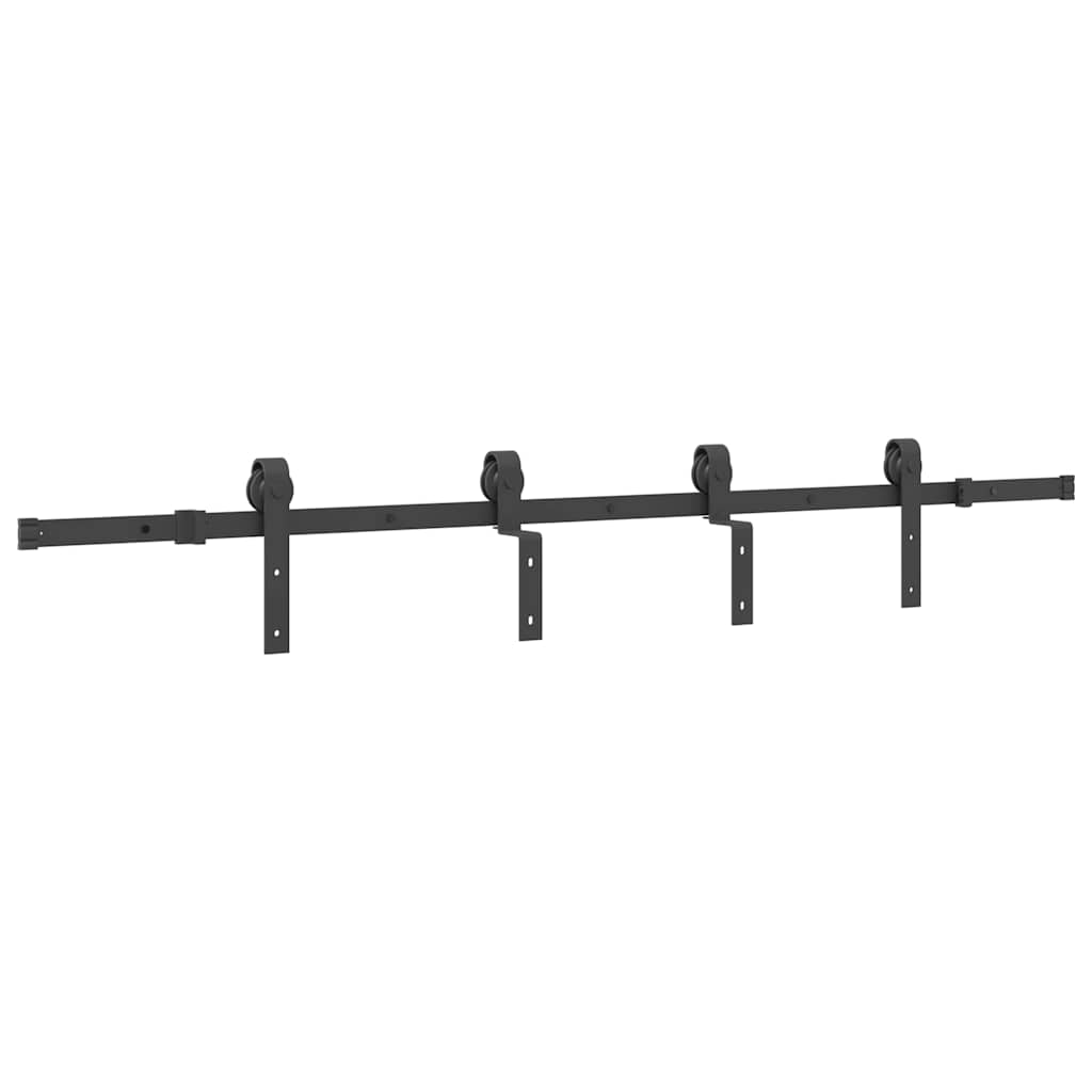 8721102849404_g_en_hd_2 vidaXL Sliding Door Hardware Kit 200 cm Steel Black - Image 4