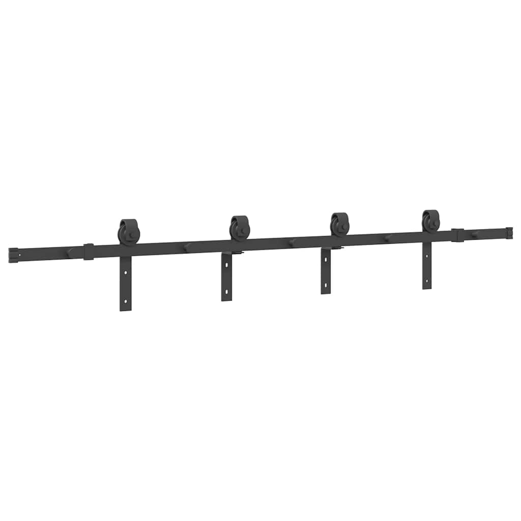 8721102849404_g_en_hd_5 vidaXL Sliding Door Hardware Kit 200 cm Steel Black - Image 7
