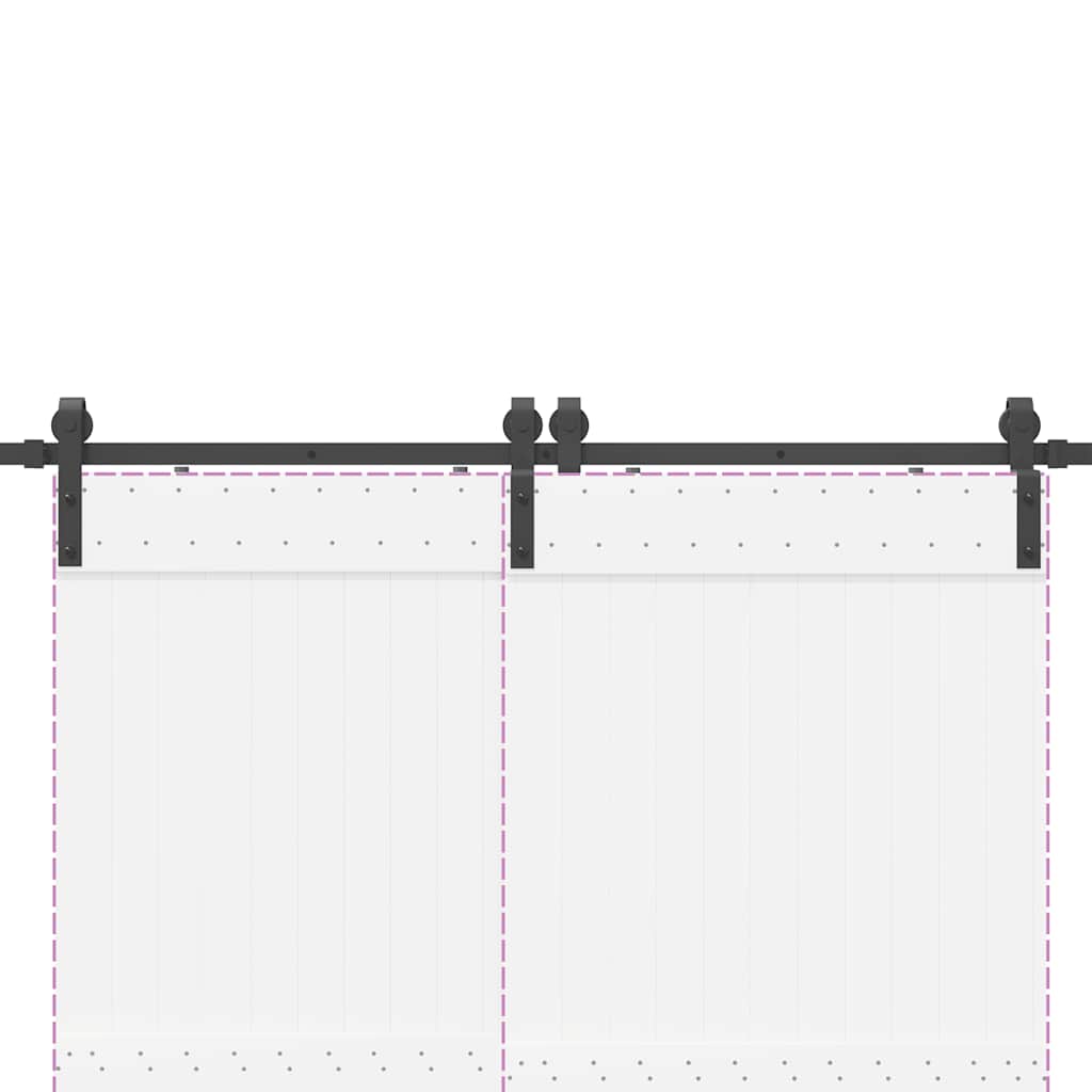 8721102849404_g_en_hd_6 vidaXL Sliding Door Hardware Kit 200 cm Steel Black - Image 8