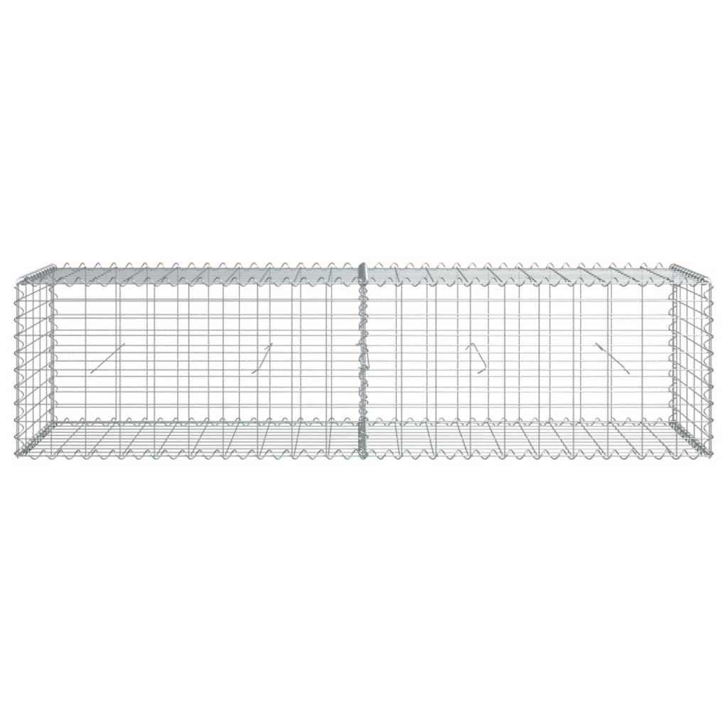 8721102850073_g_en_hd_1 vidaXL Gabion Basket with Cover 200x50x50 cm Galvanised Iron - Image 3