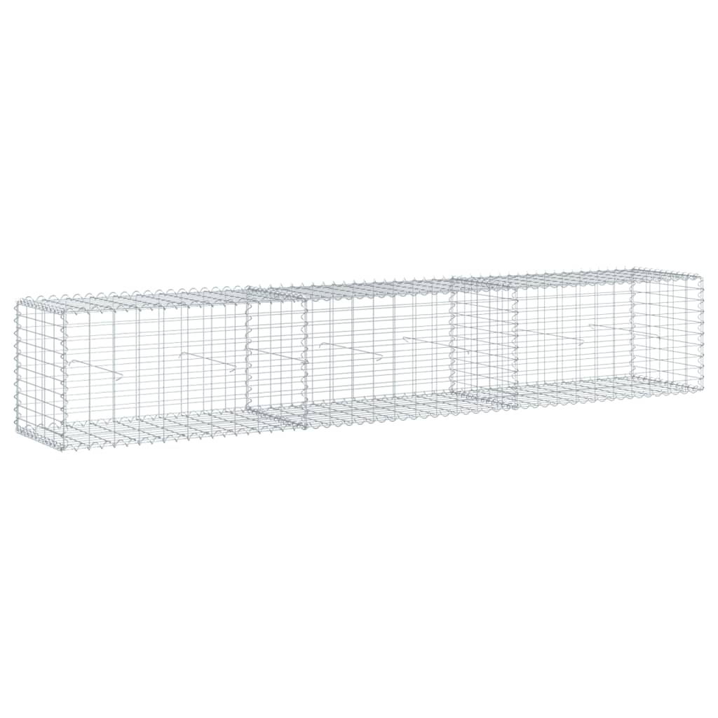 8721102850080_a_en_hd_1 vidaXL Gabion Basket with Cover 300x50x50 cm Galvanised Iron - Image 2