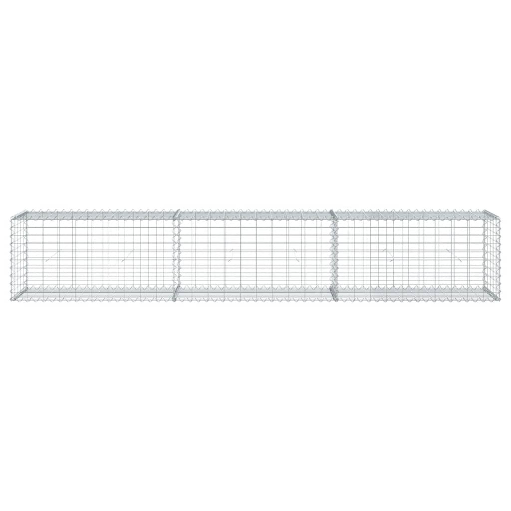 8721102850080_g_en_hd_1 vidaXL Gabion Basket with Cover 300x50x50 cm Galvanised Iron - Image 3