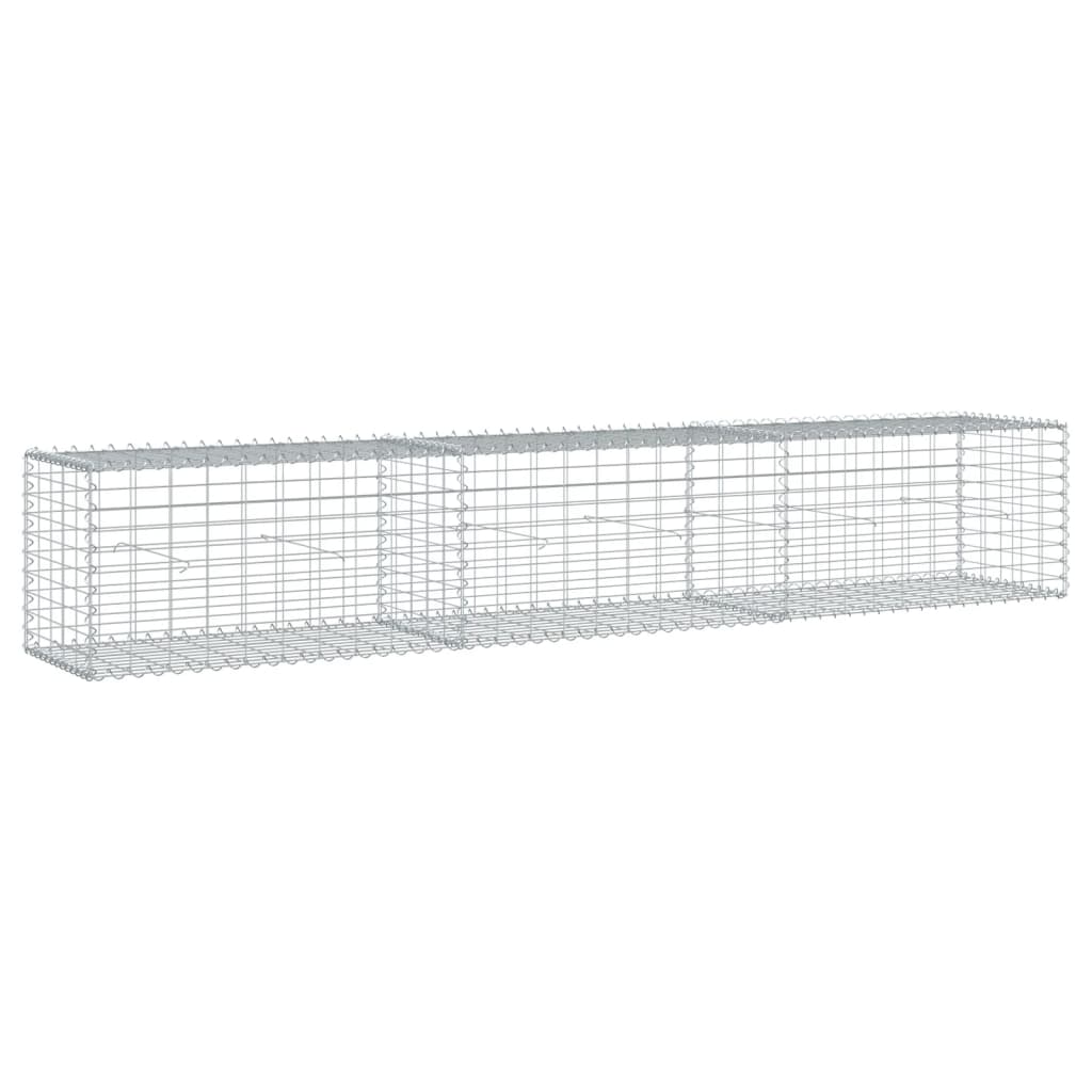 8721102850080_g_en_hd_3 vidaXL Gabion Basket with Cover 300x50x50 cm Galvanised Iron - Image 5