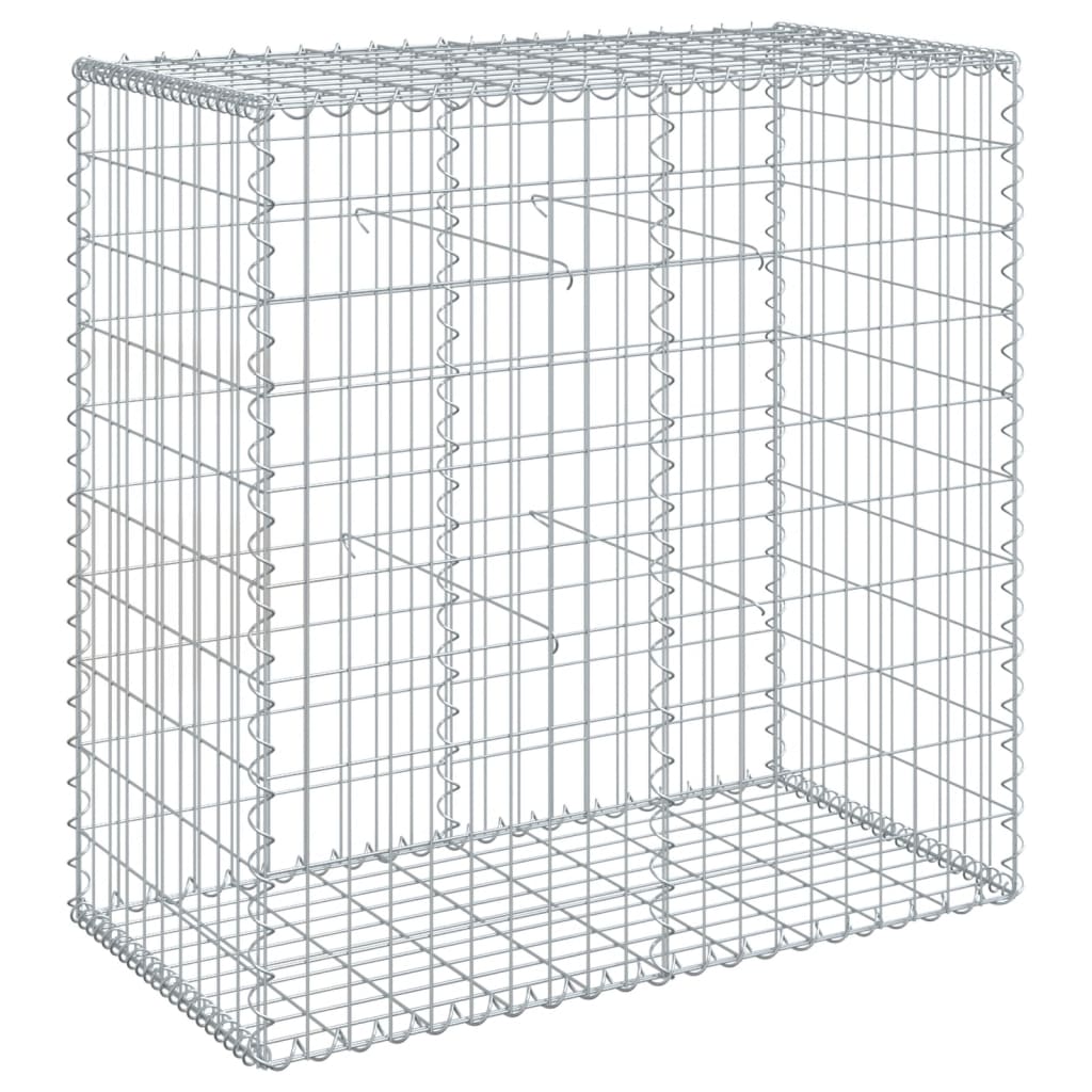 8721102850165_a_en_hd_1 vidaXL Gabion Basket with Cover 100x50x100 cm Galvanised Iron - Image 2