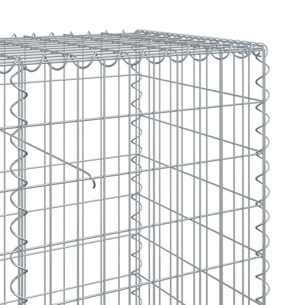 8721102850172_g_en_hd_4 vidaXL Gabion Basket with Cover 200x50x100 cm Galvanised Iron - Image 6