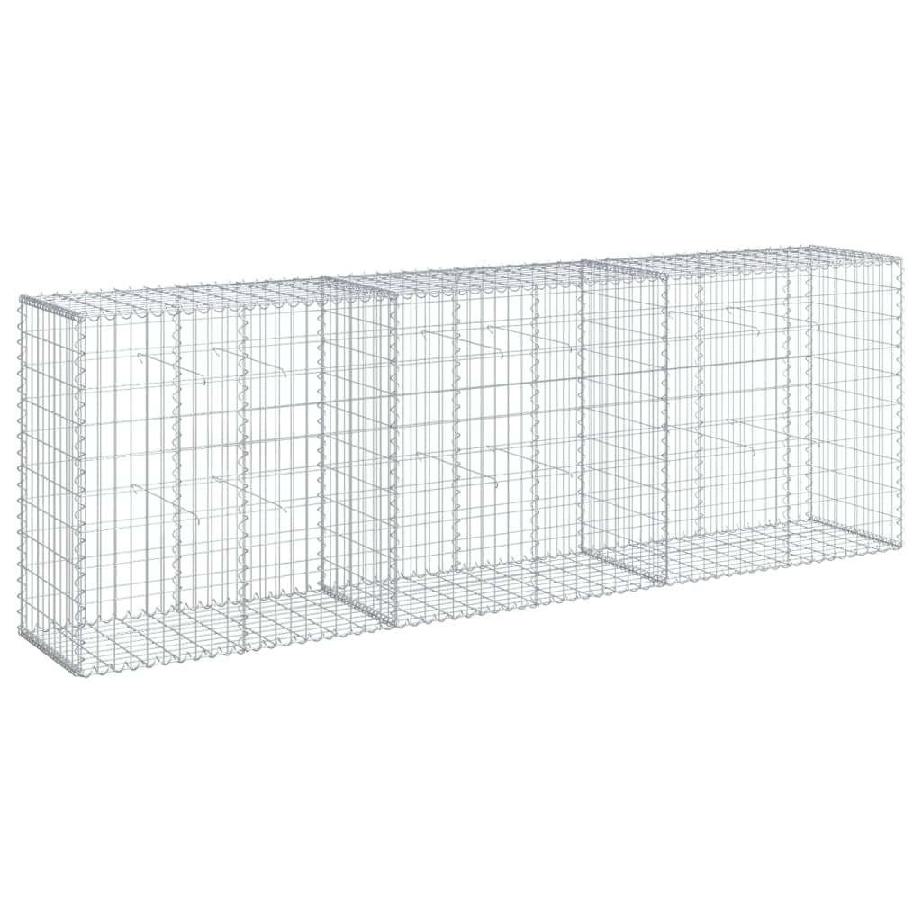 8721102850189_a_en_hd_1 vidaXL Gabion Basket with Cover 300x50x100 cm Galvanised Iron - Image 2