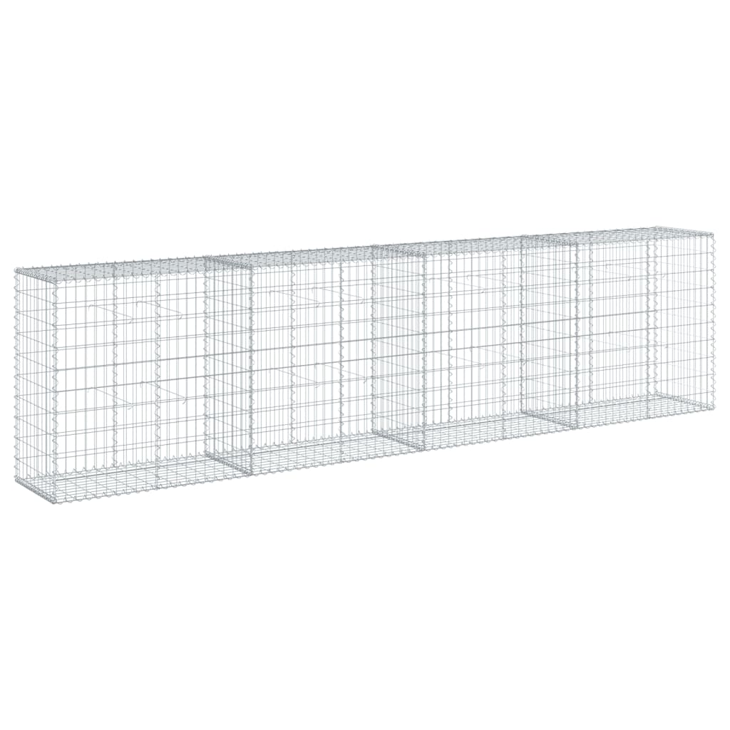 8721102850196_g_en_hd_3 vidaXL Gabion Basket with Cover 400x50x100 cm Galvanised Iron - Image 5