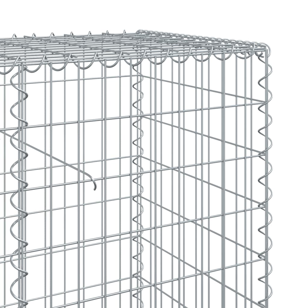 8721102850196_g_en_hd_4 vidaXL Gabion Basket with Cover 400x50x100 cm Galvanised Iron - Image 6