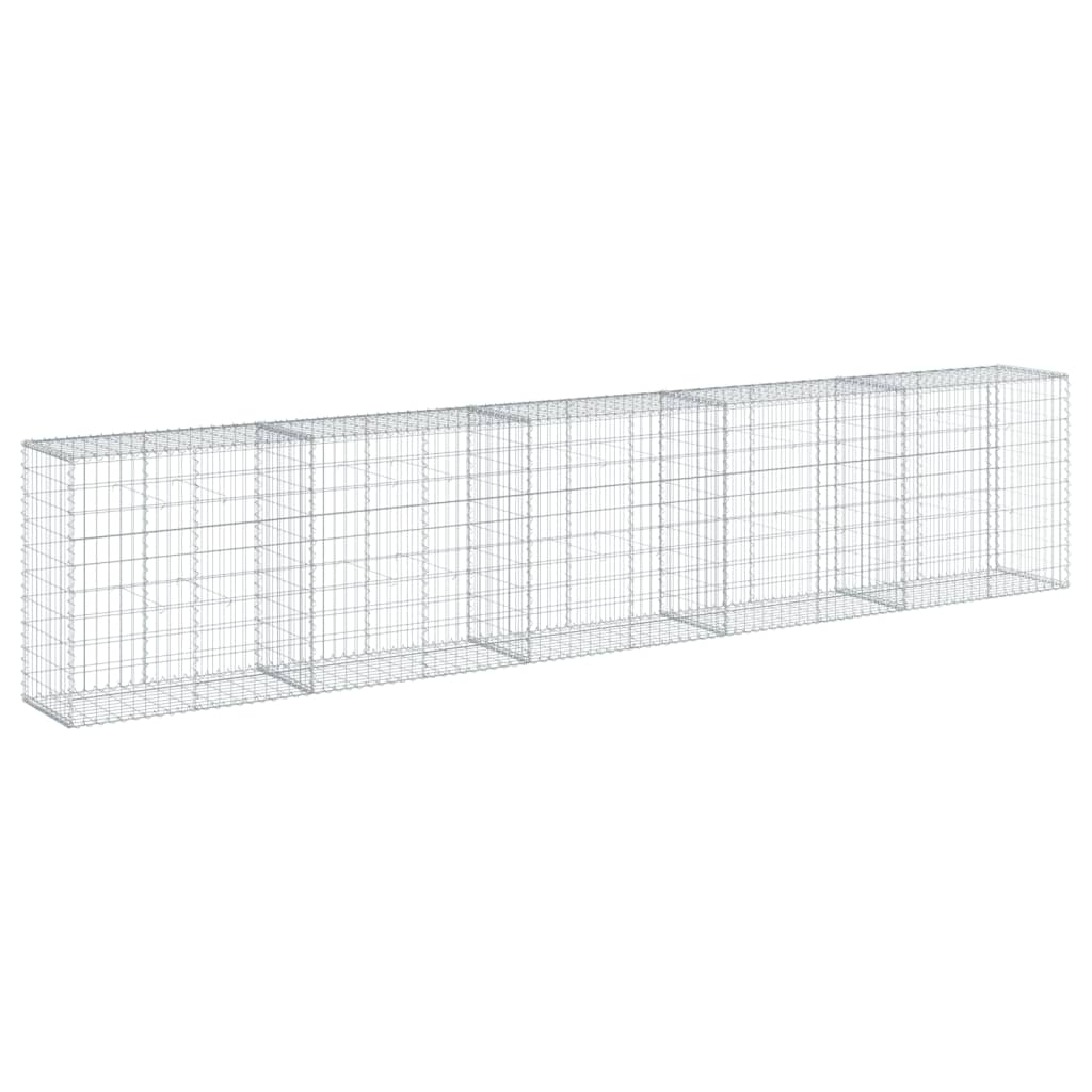 8721102850202_g_en_hd_3 vidaXL Gabion Basket with Cover 500x50x100 cm Galvanised Iron - Image 5