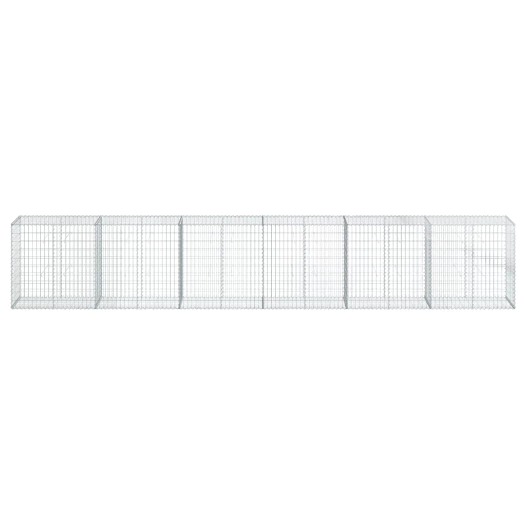 8721102850219_g_en_hd_1 vidaXL Gabion Basket with Cover 600x50x100 cm Galvanised Iron - Image 3