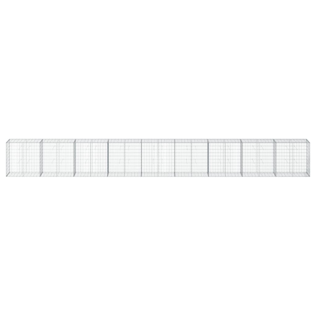 8721102850240_g_en_hd_1 vidaXL Gabion Basket with Cover 900x50x100 cm Galvanised Iron - Image 3