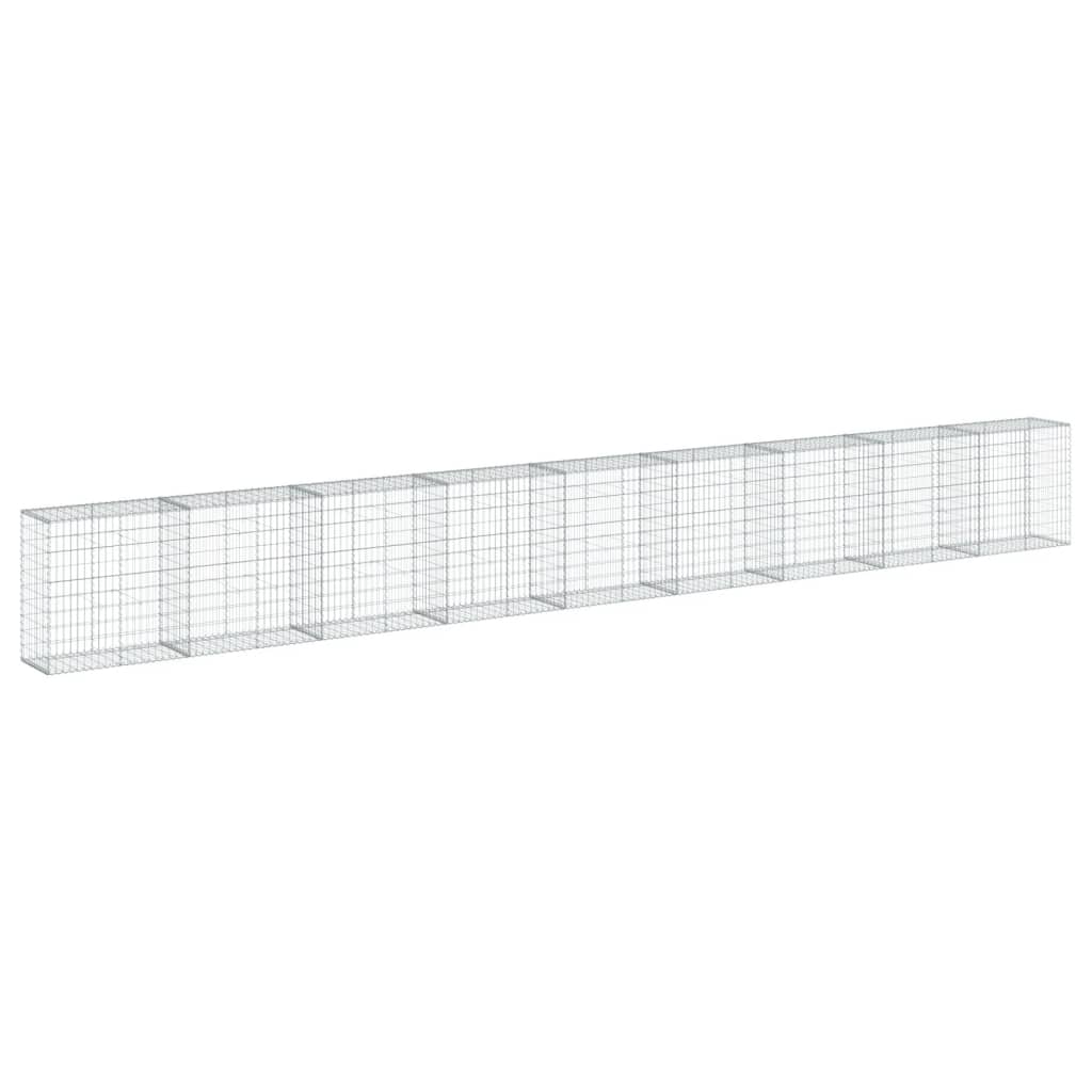 8721102850240_g_en_hd_3 vidaXL Gabion Basket with Cover 900x50x100 cm Galvanised Iron - Image 5