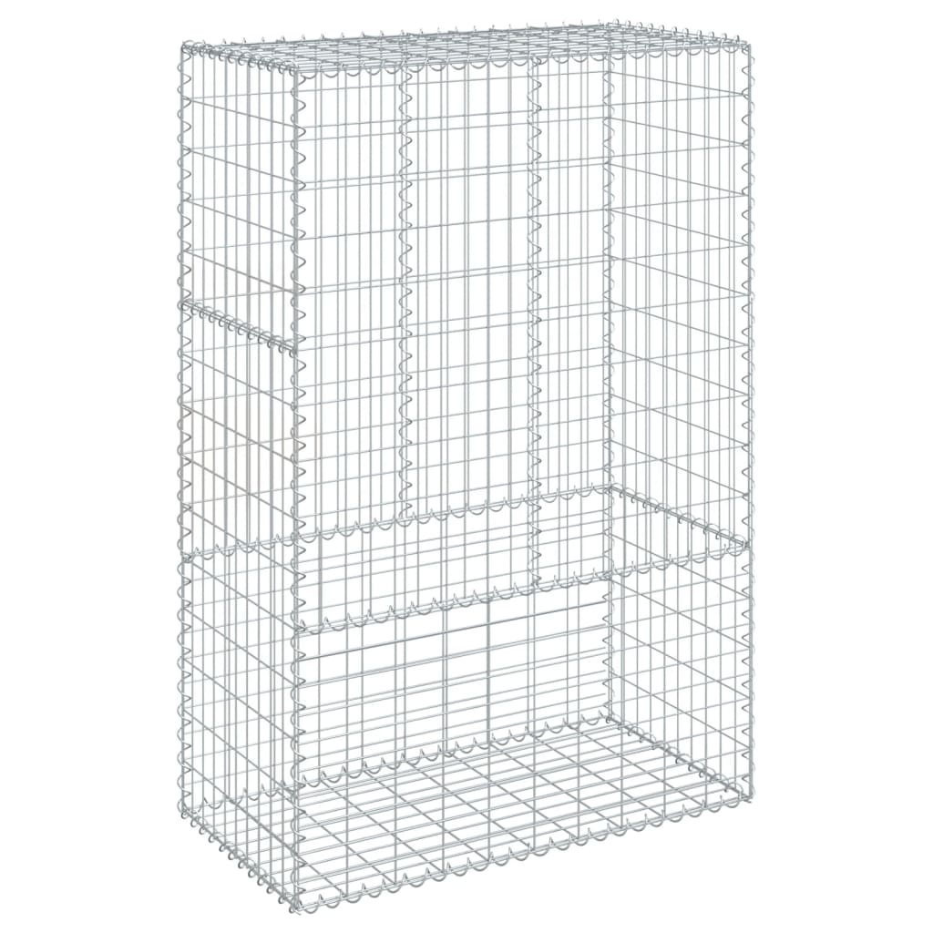 8721102850288_a_en_hd_1 vidaXL Gabion Basket with Cover 100x50x150 cm Galvanised Iron - Image 2